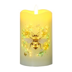 LED Bee Candle 7.5cmx12.5cm