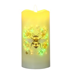 LED Bee Candle 7.5cmx15cm