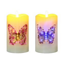LED Butterfly Candle 7.5cmx12.5cm 2 Assorted