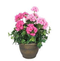 Pink Geranium Pot 56cm