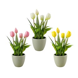 Tulips Ceramic Pot 34cm 2 Assorted
