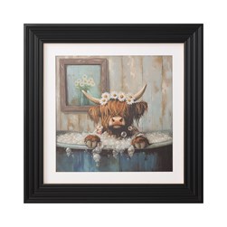 Highland Bath Wall Art 40cm