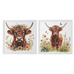 Highland Cow Crystal Art 50cm 2 Assorted