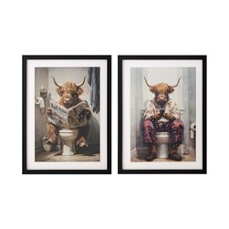 Highland Cow Crystal Art 30 x 40cm 2 Assorted