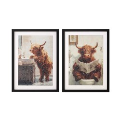 Highland Cow Crystal Art 30 x 40cm 2 Assorted