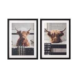 Highland Cow Crystal Art 30 x 40cm 2 Assorted