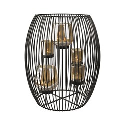 Amber Glass Cage Candle Holder 61cm Amber Glass Cage Candle Holder 61cm