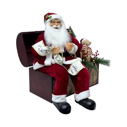 Animated Musical Santa Chest 92cm