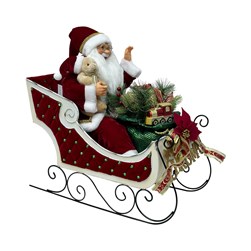 Animted Music Santa Sleigh 60cm Animted Music Santa Sleigh 60cm