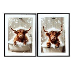 Bathtime Highland 30x40cm 2Ast