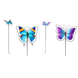 B/Fly Garden Stake 75cm 2 Asst