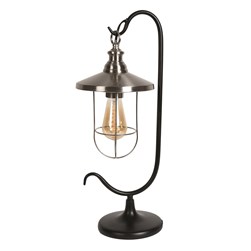 Black and Silver Gold Hook Table Lamp 49cm Black and Silver Gold Hook Table Lamp 49cm