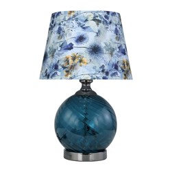 Blue Floral Table Lamp 47cm Blue Floral Table Lamp 47cm
