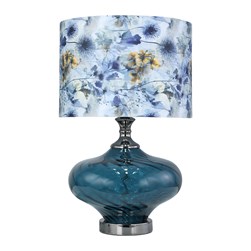 Blue Floral Table Lamp 50cm Blue Floral Table Lamp 50cm