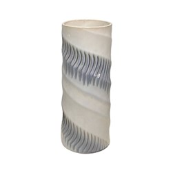 Blue & White Cylinder Vase 31cm Blue & White Cylinder Vase 31cm