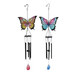 Brfly Wind Chime 23x78cm 2Asst