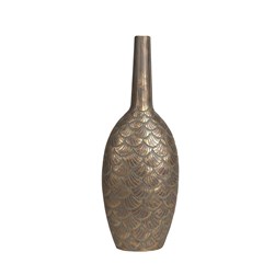 Bronze Tone Overlapping Scalloped Vase 60cm Bronze Tone Overlapping Scalloped Vase 60cm