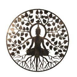 Buddha Wall Art Bronze Metal Silhouette Art 60cm Buddha Wall Art Bronze Metal Silhouette Art 60cm