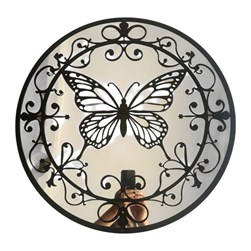 Butterfly Mirror Black 60cm