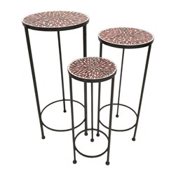 Caprona Set of 3 Plant Stands – Petal Design 65cm/60cm/50cm