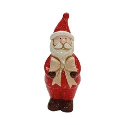 Ceramic Santa With Bow 6x15cm