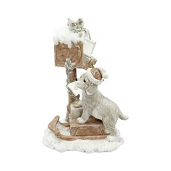 Christmas Dog and Post Box 16cm Christmas Dog and Post Box 16cm