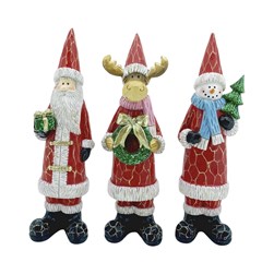 Christmas Figures 8 x 26cm 3 Assorted Christmas Figures 8 x 26cm 3 Assorted