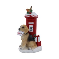 Christmas Resin Dog Letterbox Christmas Resin Dog Letterbox