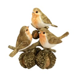 Christmas Robins On Branch 12cm Christmas Robins On Branch 12cm