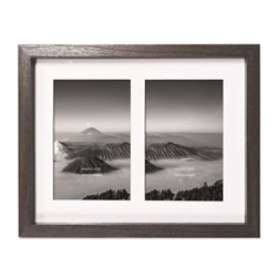 Dark Wood Photo Frame Double Dark Wood Photo Frame Double