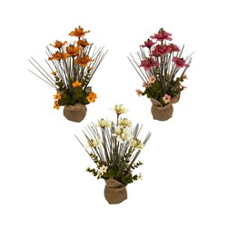 Delphinium Jute Pot 35cm 3 Assorted