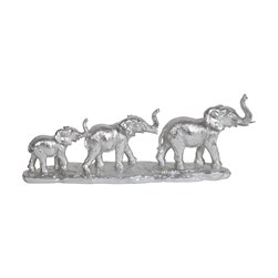 Elephant Family Silver 17cm