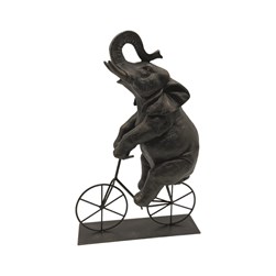Elephant Riding a Bicycle Figurine 30.5cm Elephant Riding a Bicycle Figurine 30.5cm