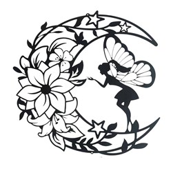 Fairy Wall Art Black 60cm