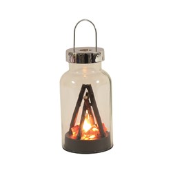 Flame Effect LED Lantern 20cm Flame Effect LED Lantern 20cm