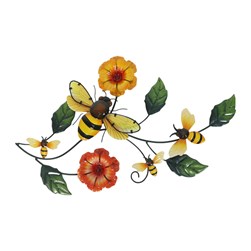 Floral Bee Wall Decor 61x36cm Floral Bee Wall Decor 61x36cm