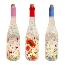 Floral Bottle Spinner 30cm 3 Assorted