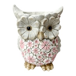 Floral Owl Planter 22x27cm