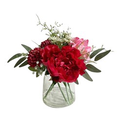 Fuchsia Pink Peony Vase 31cm Fuchsia Pink Peony Vase 31cm