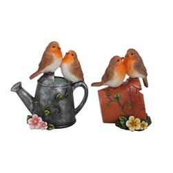 Garden Robins 11cm 2 Asst