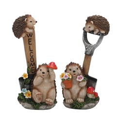 Gardening Hedgehog 18cm 2 Asst