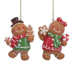 Gingerbread Hanging Decoration 10cm 2 Assorted Gingerbread Hanging Decoration 10cm 2 Assorted