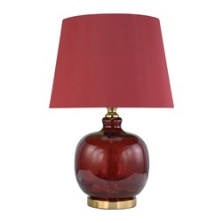 Glass Table Lamp Red 53cm