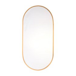 Gold Metal Oval Mirror 35x72cm Gold Metal Oval Mirror 35x72cm