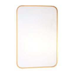 Gold Metal Round Edged Rectangular Mirror 40x60cm Gold Metal Round Edged Rectangular Mirror 40x60cm