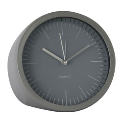 Grey Table Clock 15cm