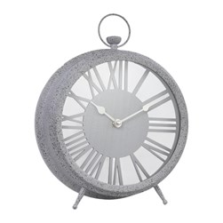 Grey Table Clock 26cm Grey Table Clock 26cm