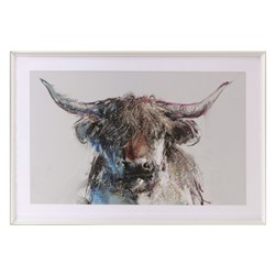 Highland Cow Crystal Art Framed Print 63x93cm Highland Cow Crystal Art Framed Print 63x93cm