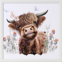 Highland Cow Crystal Pict 50cm