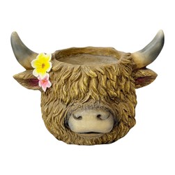 Highland Cow Head Planter 41cm Highland Cow Head Planter 41cm